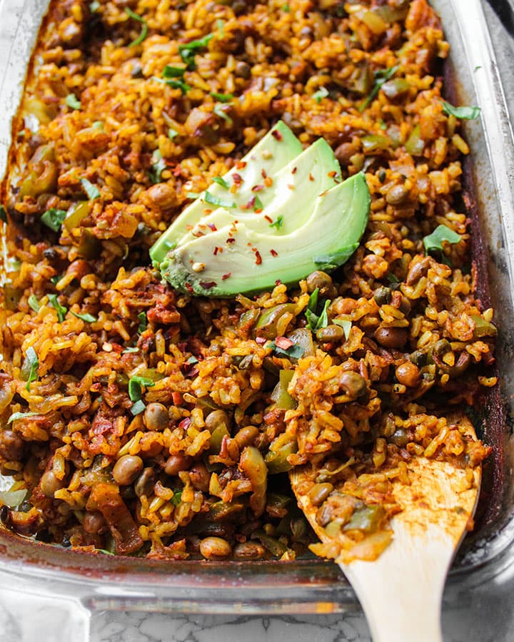 Baked Arroz Con Gandules