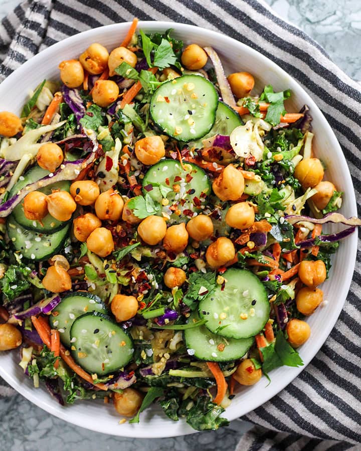 Peanut Crunch Salad in a Jar - A Virtual Vegan