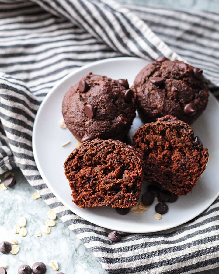 Simple to make and delicious to eat. These double chocolate chip muffins are ready to eat!