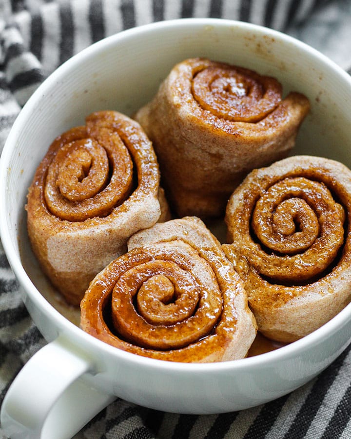 Cinnamon rolls right out of the microwave. 