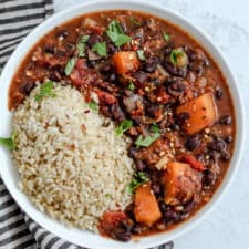 Black Bean & Butternut Squash Stew