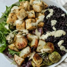 Tahini Ranch Tofu Sheet Pan