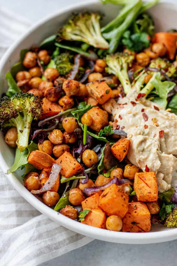 Showing off the vegetables in a bowl.