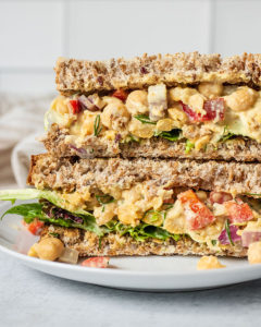 Tahini Ranch Chickpea Salad Sandwich - Plant Based RD