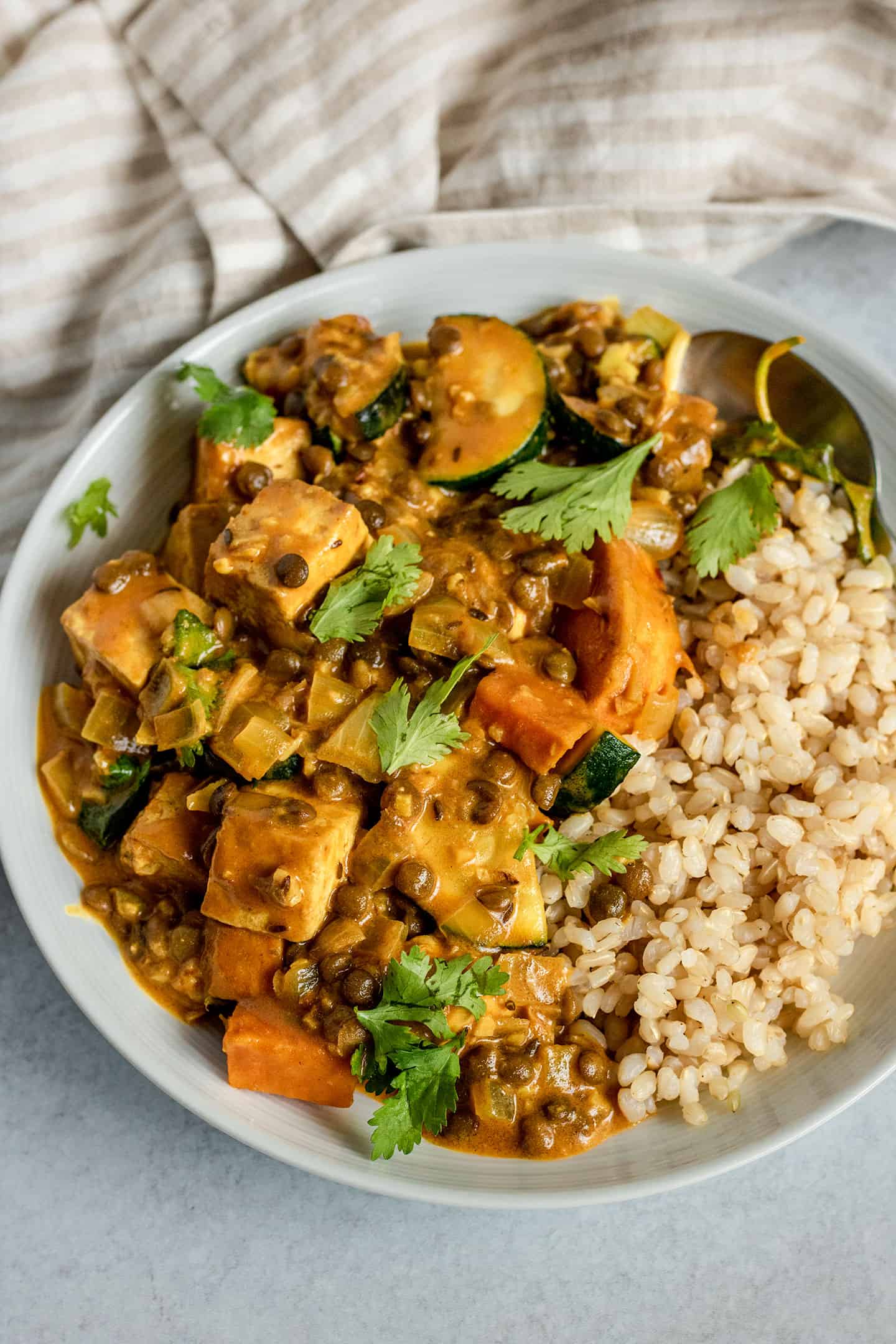 Garlic Ginger Tofu Stew - Plant Based RD