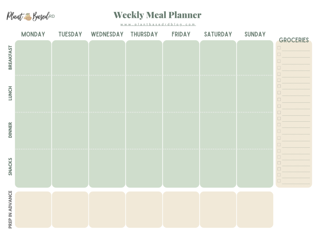 Free Meal Planner Template