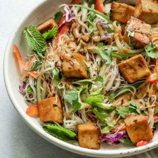 Vermicelli Noodle Salad with Peanut Sauce - Plant Based RD