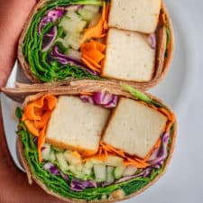 Miso Mustard Tofu Wraps