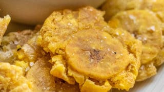 Healthy Air Fryer Plantains (Dominican Tostones) - Plant Based RD