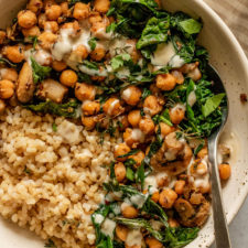 Skillet Spiced Chickpeas and Kale
