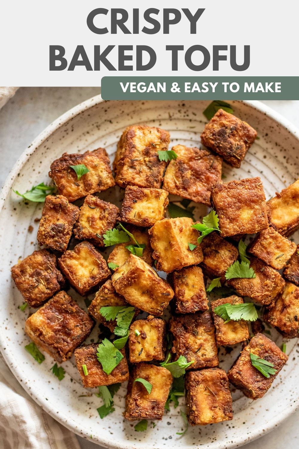 How to Make Crispy Baked Tofu - Plant Based RD