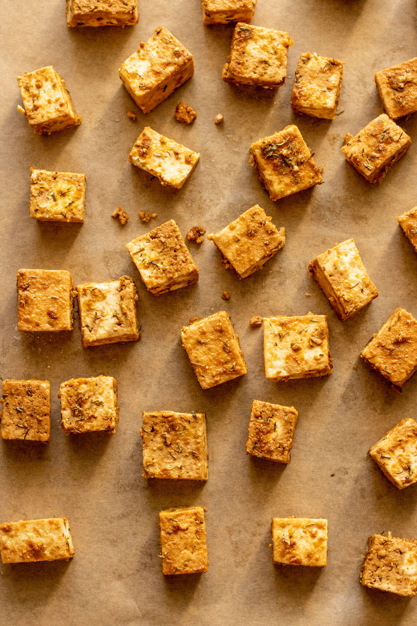 How To Make Crispy Baked Tofu Plant Based RD   Coated Tofu Baking Sheet 1365x2048 