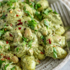 Creamy Vegan Pesto Gnocchi