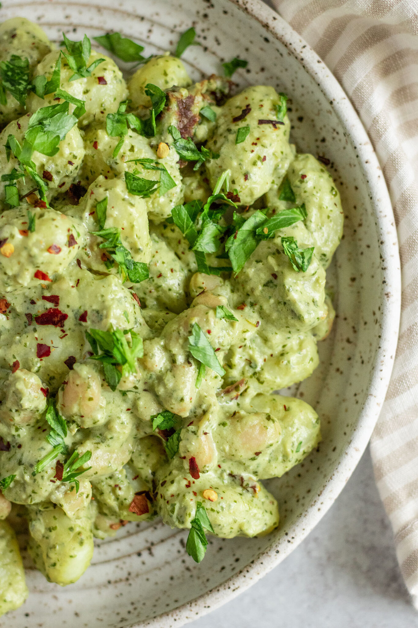 Creamy Vegan Pesto Gnocchi - Plant Based RD