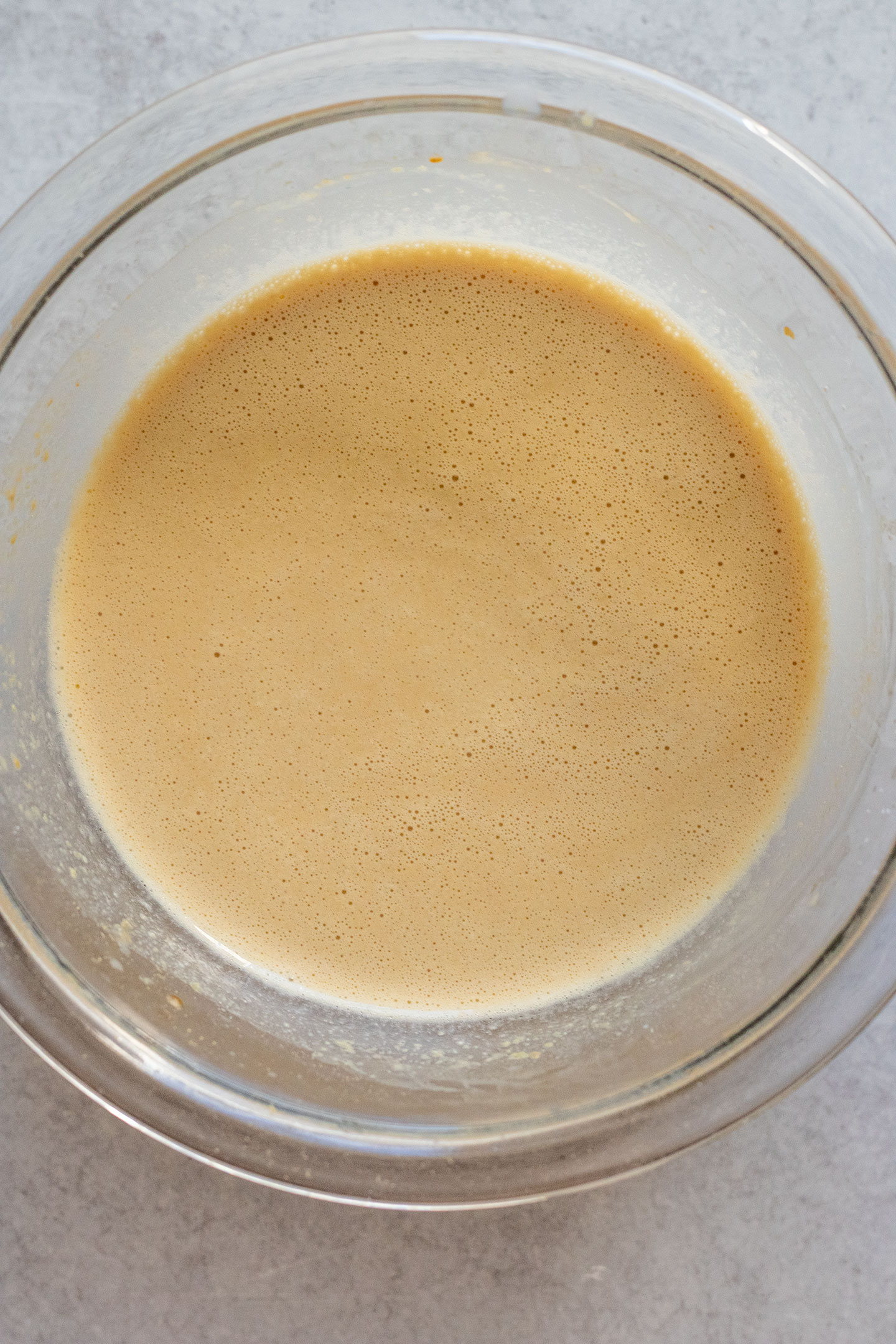 The miso cream sauce blended together.
