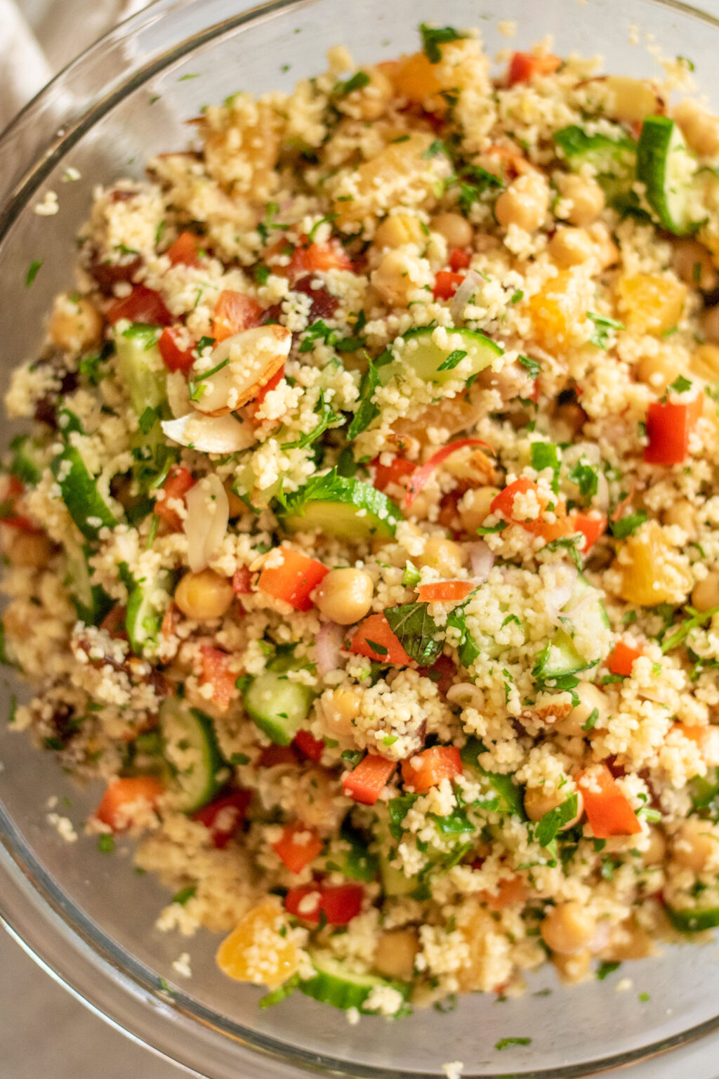 Citrus Infused Couscous Chickpea Salad - Plant Based RD