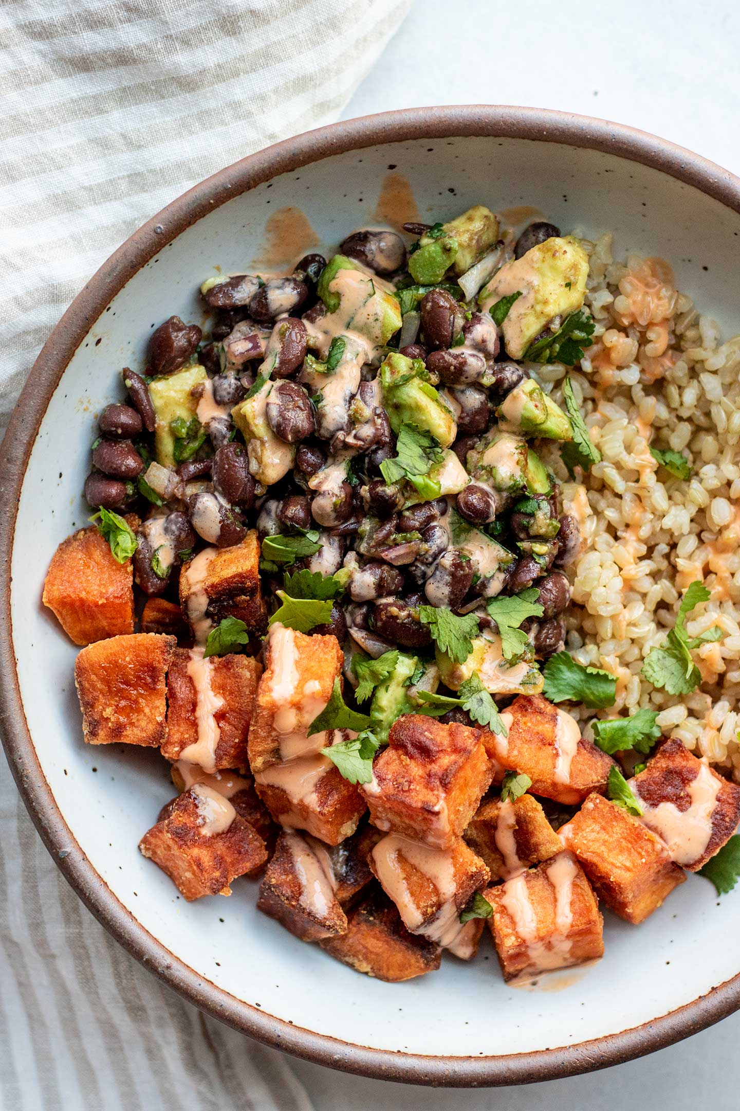 Crispy Roasted Sweet Potato Black Bean Bowl Plant Based Rd 5228