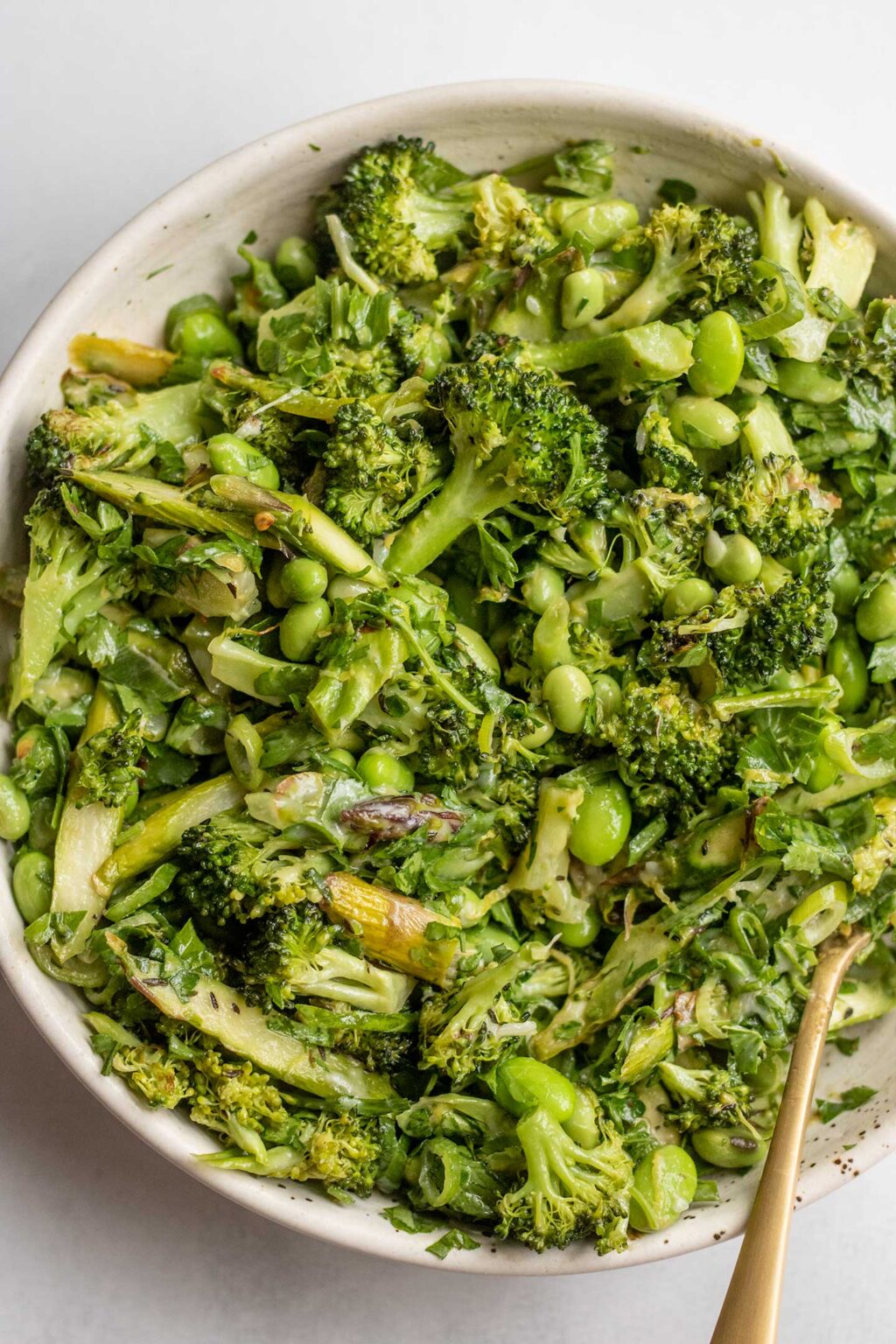 Roasted Broccoli Asparagus Salad - Plant Based RD