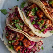 Sticky Harissa Tofu Tacos