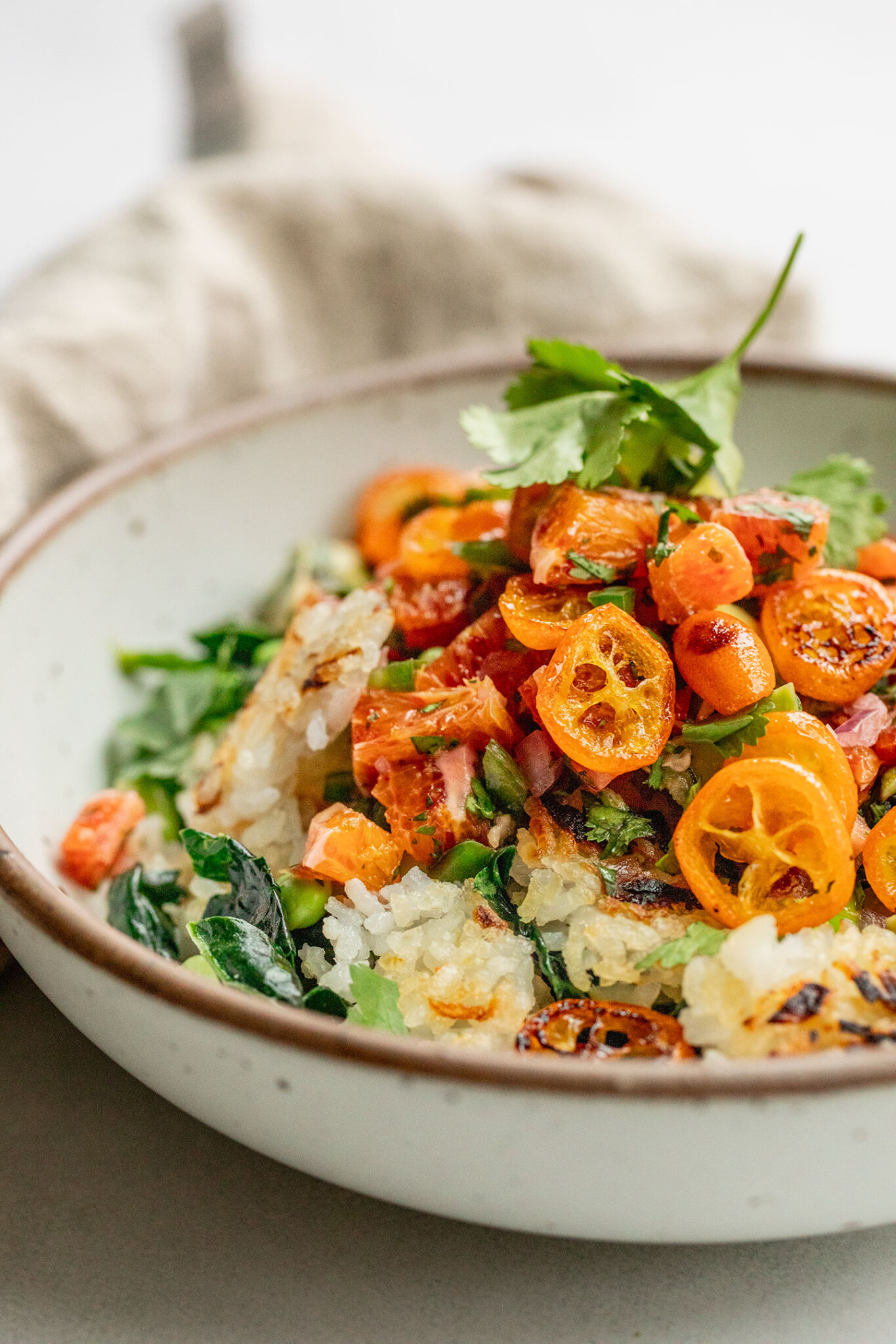 Avocado Citrus Salsa with Crispy Garlic Rice - Plant Based RD