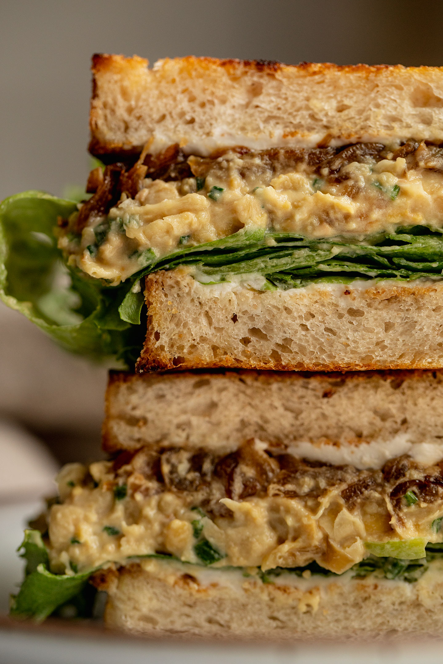 Caramelized Onion Chickpea Salad Sandwich - Plant Based RD