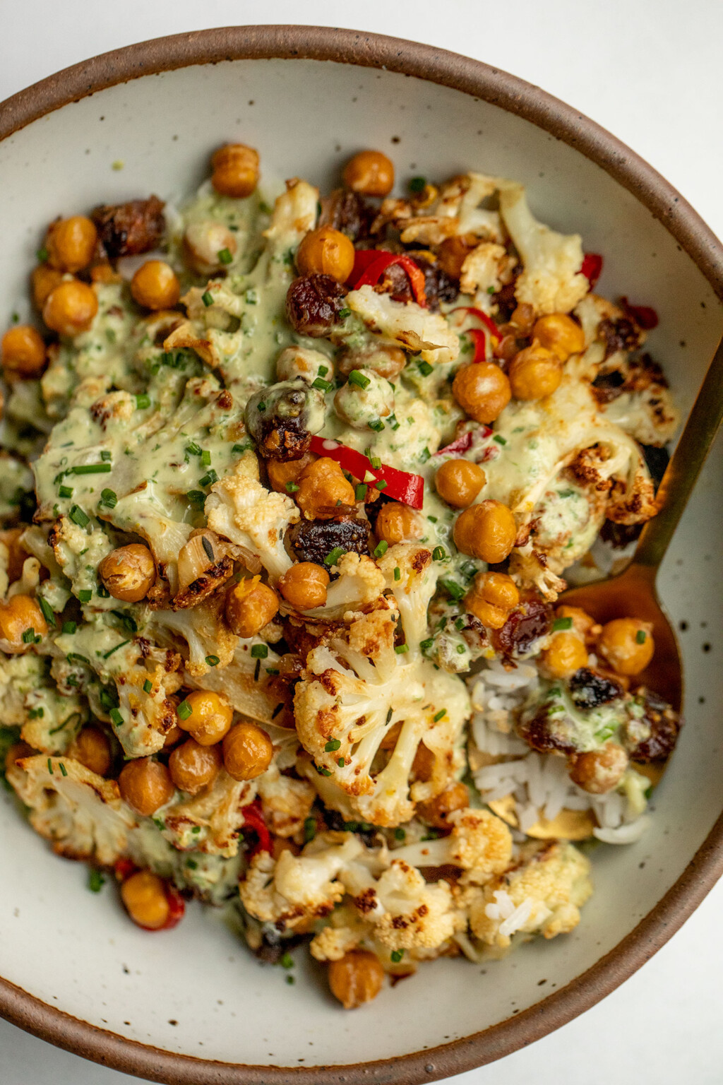 Roasted Cauliflower Date Salad - Plant Based RD