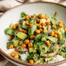 Lemon Herb Smashed Cucumber Salad