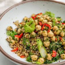Chimichurri Beans and Toasted Garlic Quinoa