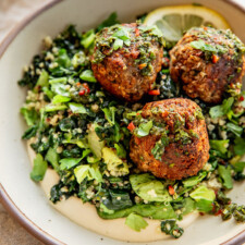 Chimichurri Meatball Grain Bowls