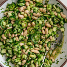 Ginger Shallot Chopped Bean Salad