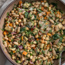 Grilled Veggie Bean Salad with Maple Dijon Dressing