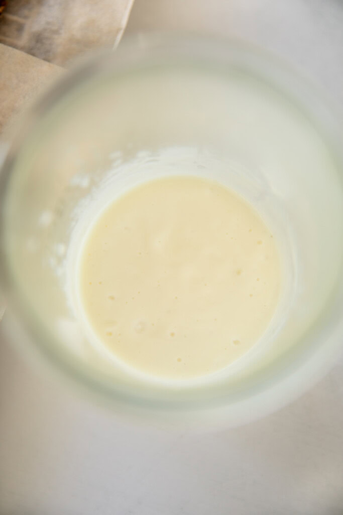 Blended toum in a cup.