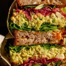 Caramelized Lemon Chickpea Salad Sandwich