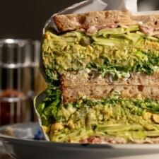 Herby Chickpea Salad Sandwich with Marinated Zucchini